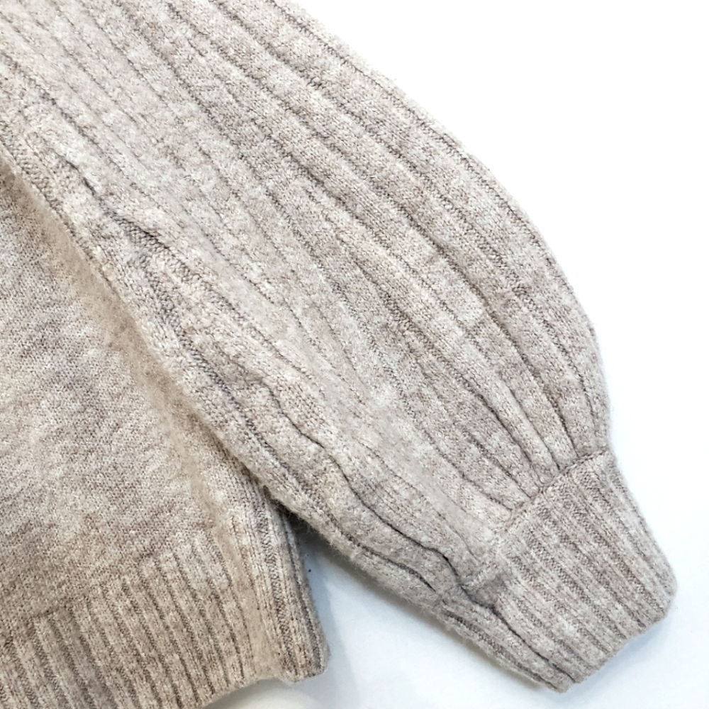Nwot Max Studio Blush Ribbed Puffed Longsleeve Pullover Sweater - Picture 5 of 11